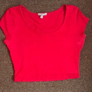 Red crop top